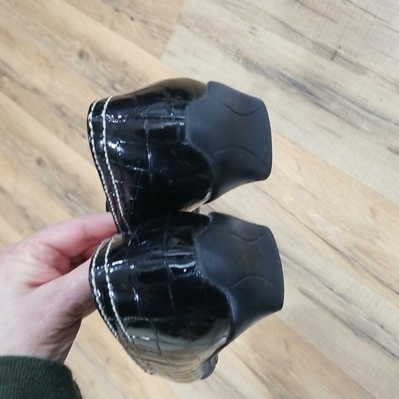 JENNY BUCHANAN Black Faux Crocodile Patent Leather Non-Slip Loafers Flats - Picture 9 of 13
